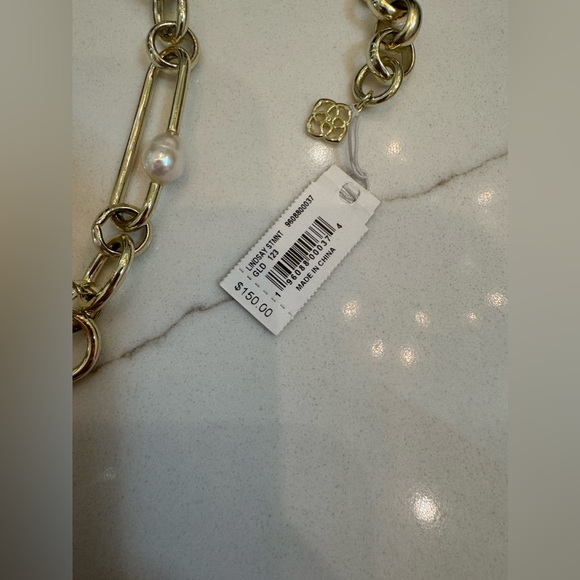 Kendra Scott chunky gold necklace with pearls NWT - Picture 6 of 6